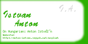 istvan anton business card